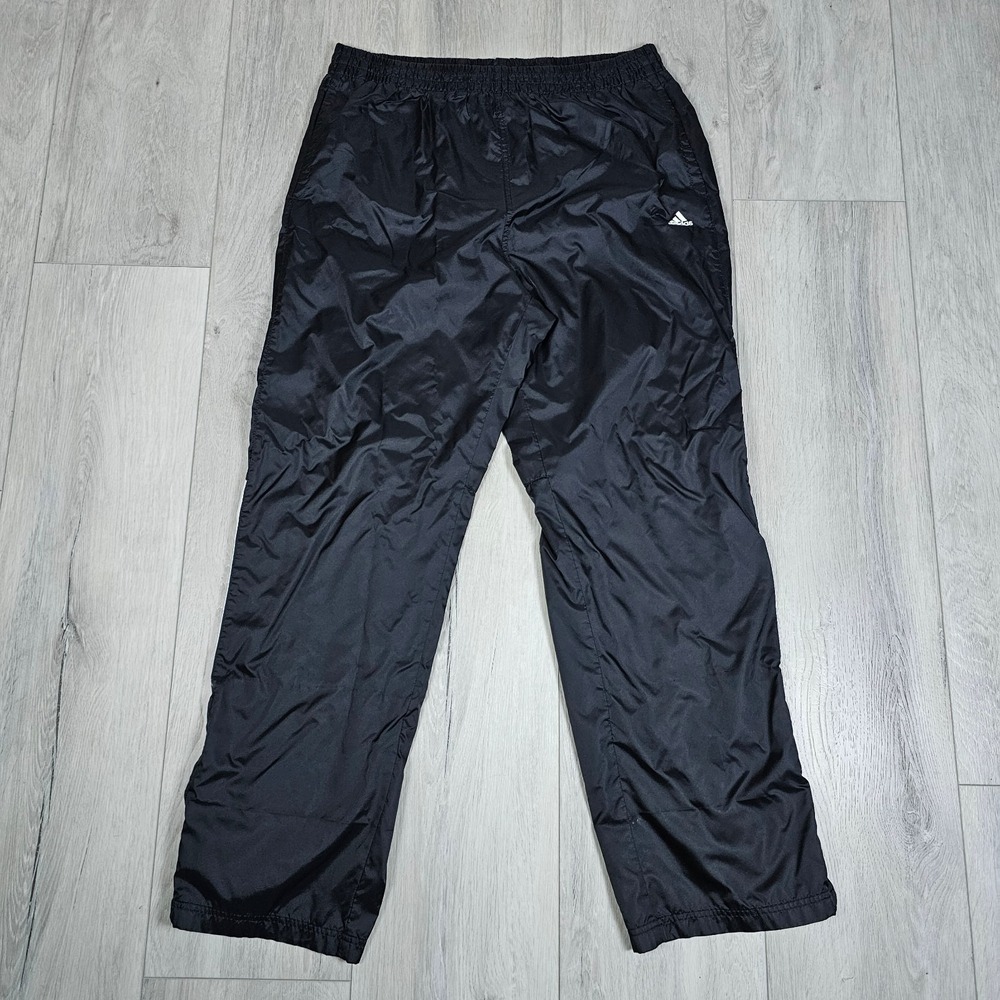Vintage Adidas Track Pants Mens Extra Large Black Mesh Lined Relaxed Loose Y2K